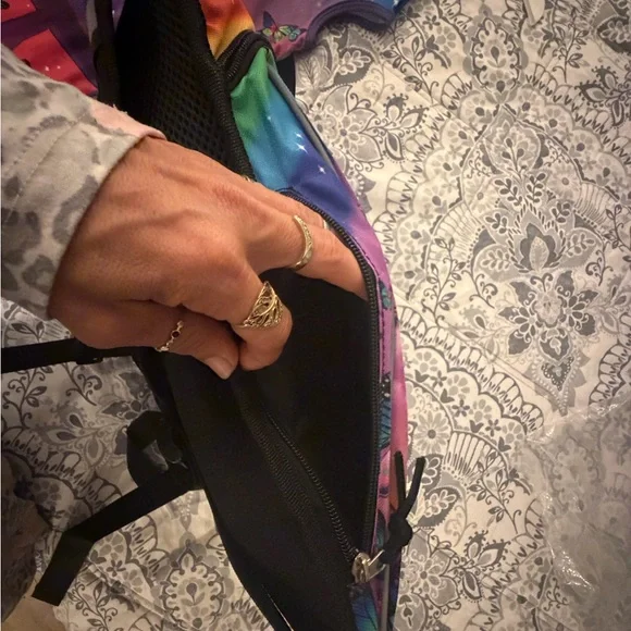 Purple Mushroom & Butterfly One-Piece Swimsuit with matching dehydration back - Picture 6 of 6